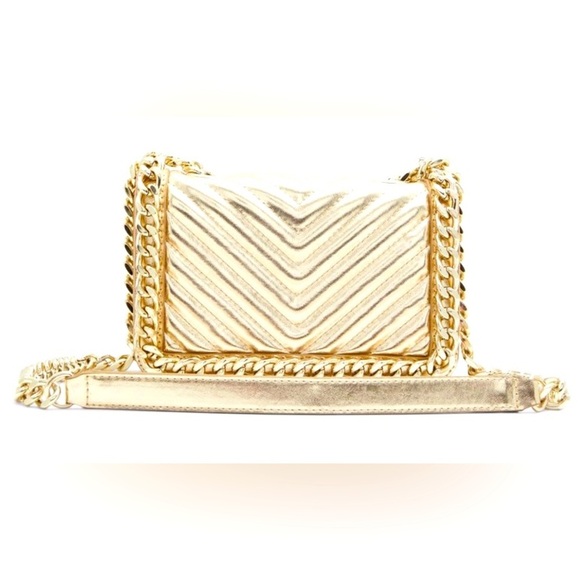 NWT Aldo Migreenwaldd Crossbody Bag, Gold - Picture 1 of 16